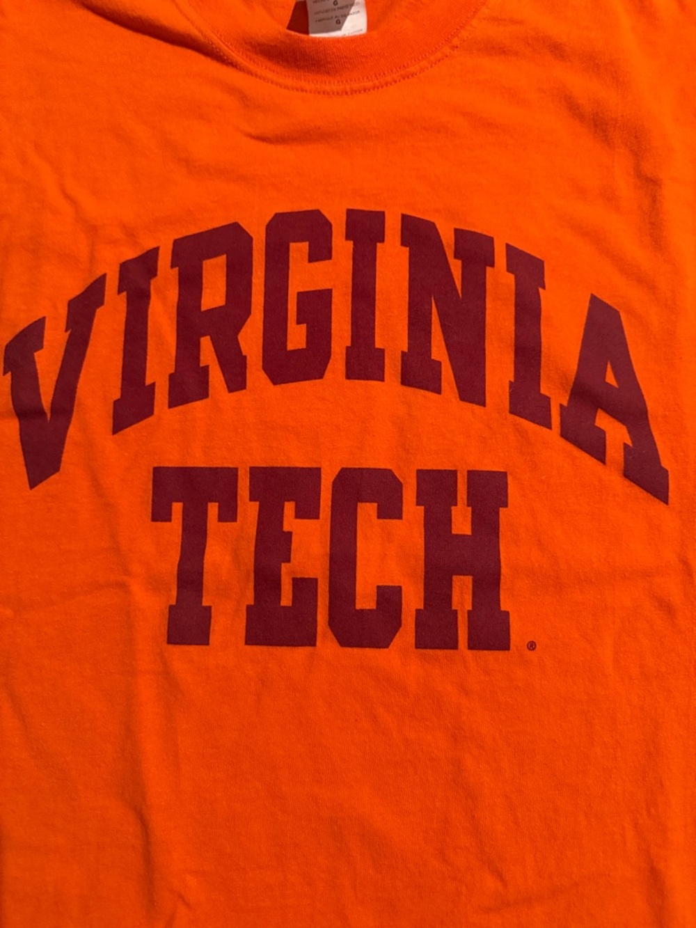 Virginia Tech Orange Short Sleeve Tee - MaroonVT Hat Combo - Picture 3 of 9